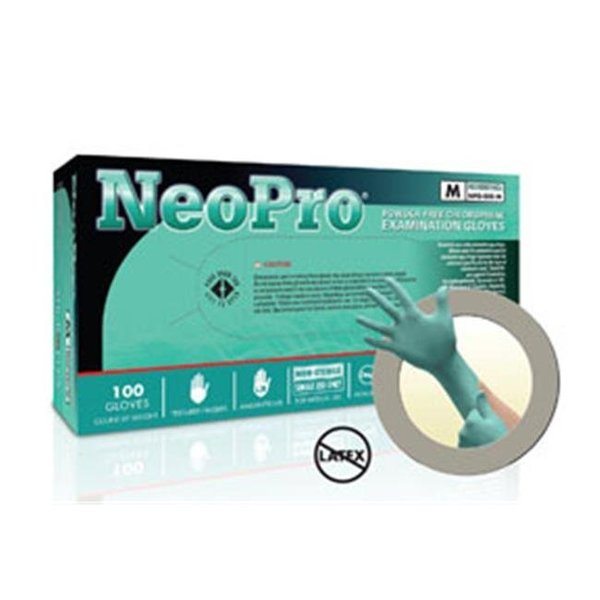 Ansell NeoPro, Neoprene Disposable Gloves, Chloroprene Blend, M, Green MFX-NPG888M
